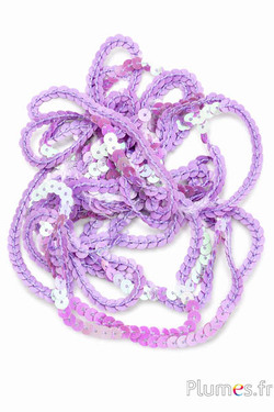 Gallone con paillettes - larghezza 5 mm - lilla